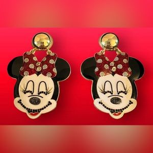 New Disney X Baublebar  Statement Minnie Mouse Movable Dangle Earrings
